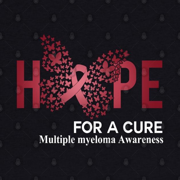 Hope For A Cure  Butterfly Gift Multiple myeloma by HomerNewbergereq